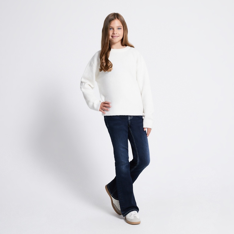 Basic knit sweater "Sadie star" Off white